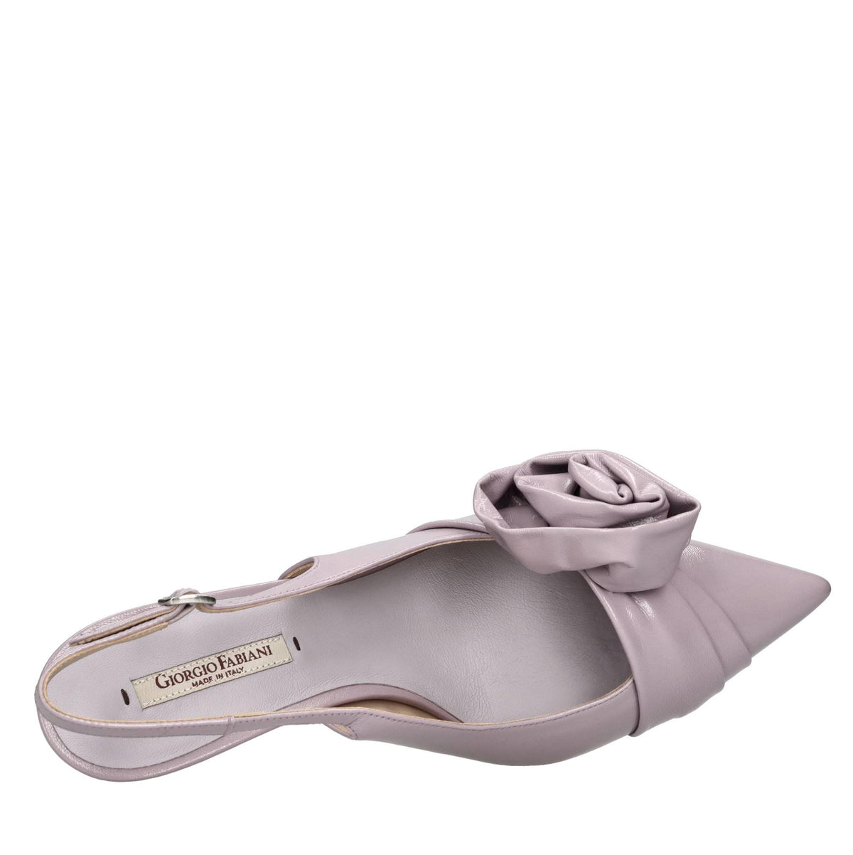 Décolleté slingback in pelle 