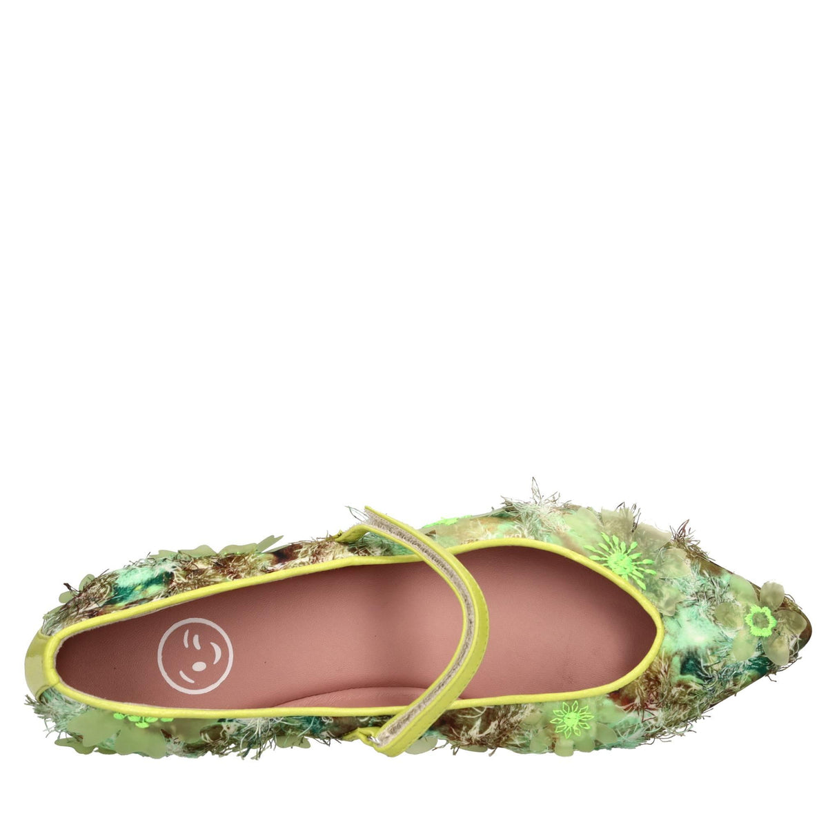 Ballerine in tessuto e pelle 