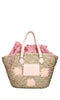 LA CARRIE Seasalt raffia and faux leather bag
