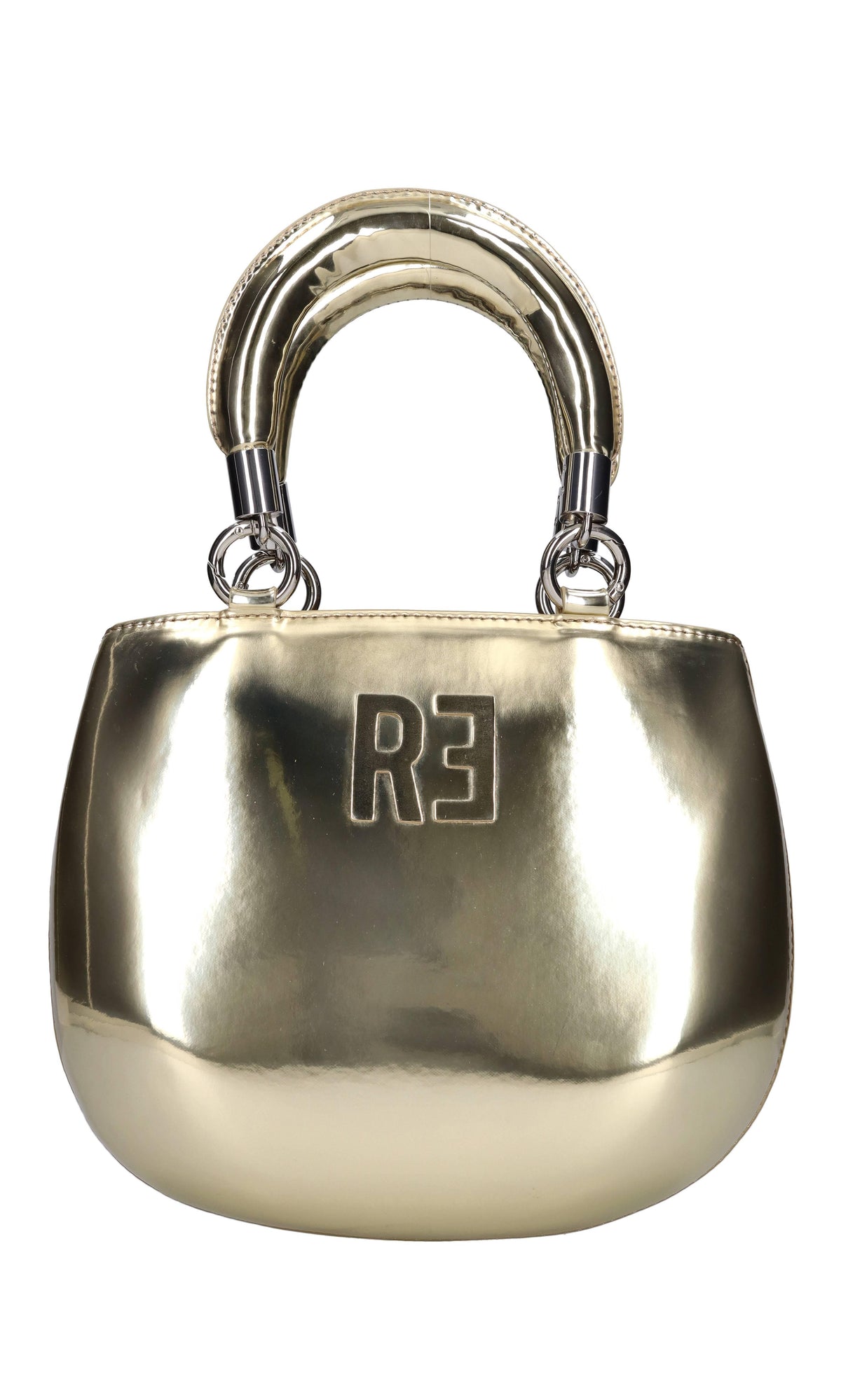 Borsa in pelle specchiata 