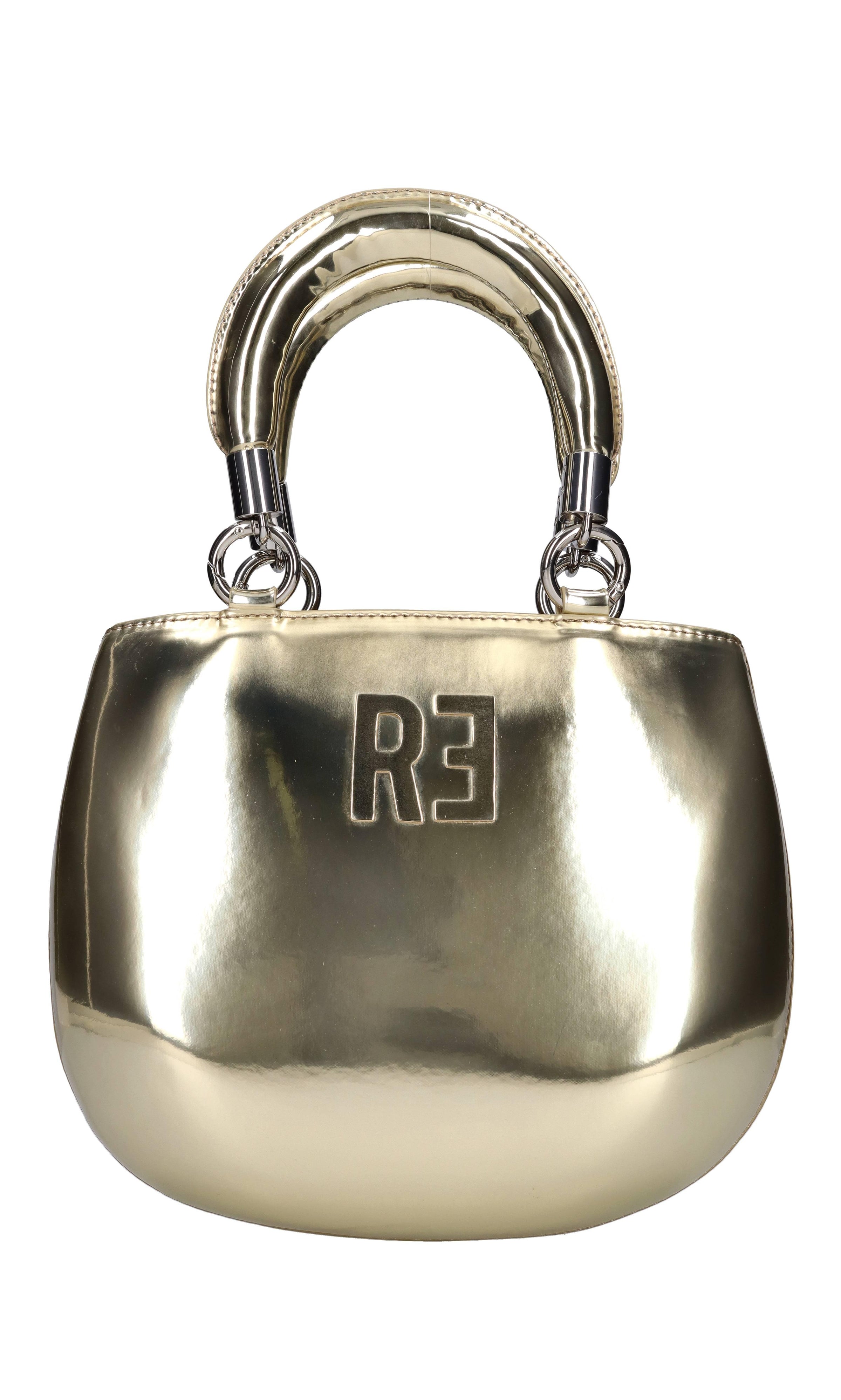 Borsa in pelle specchiata 