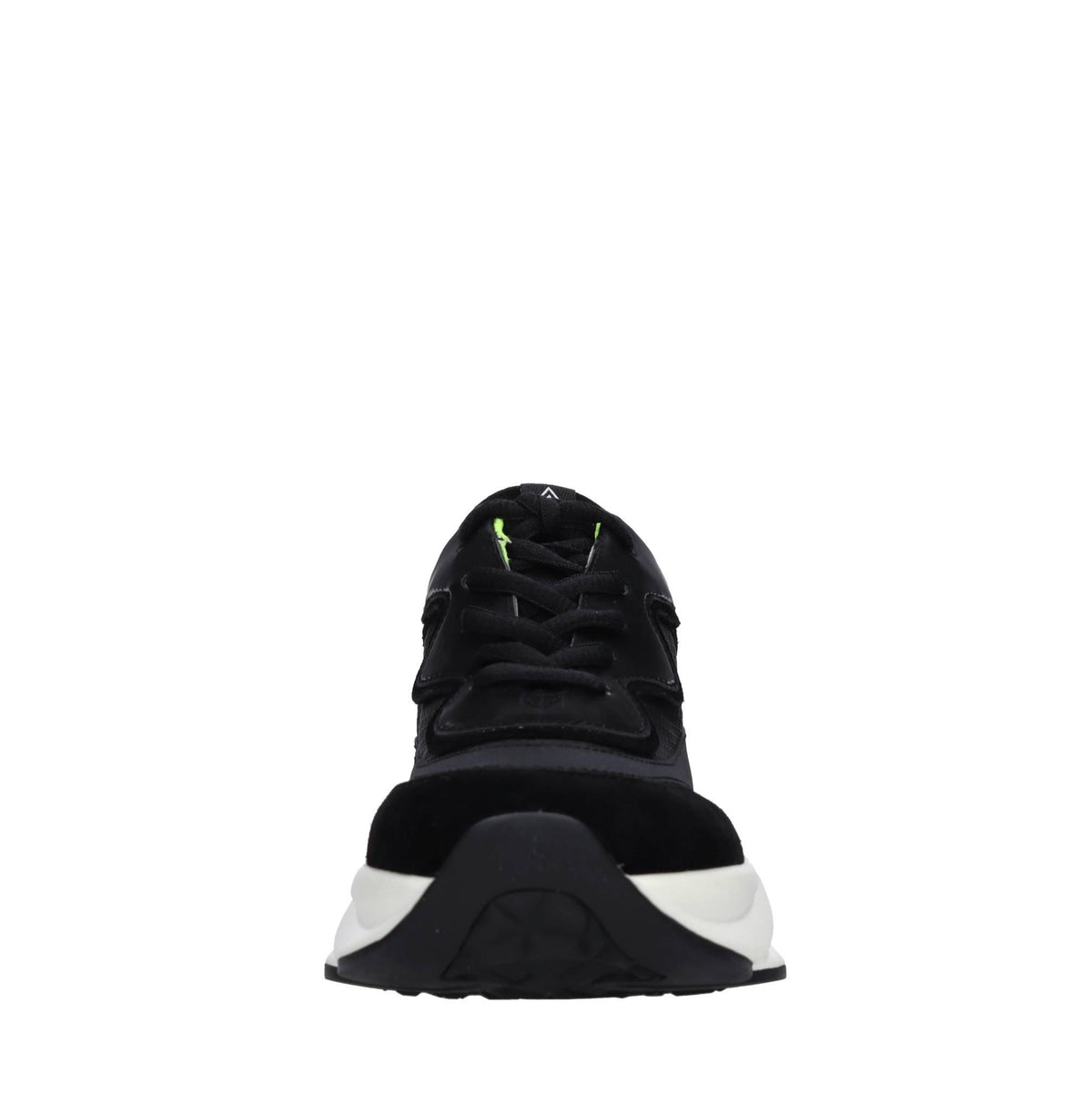 Sneakers in pelle e tessuto 
