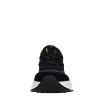 Sneakers in pelle e tessuto 