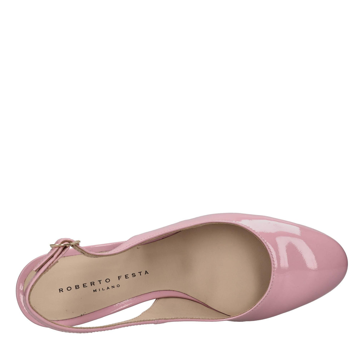 Décolleté slingback in pelle 