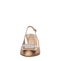 Décolleté slingback modello JAIPUR in raso e pelle 