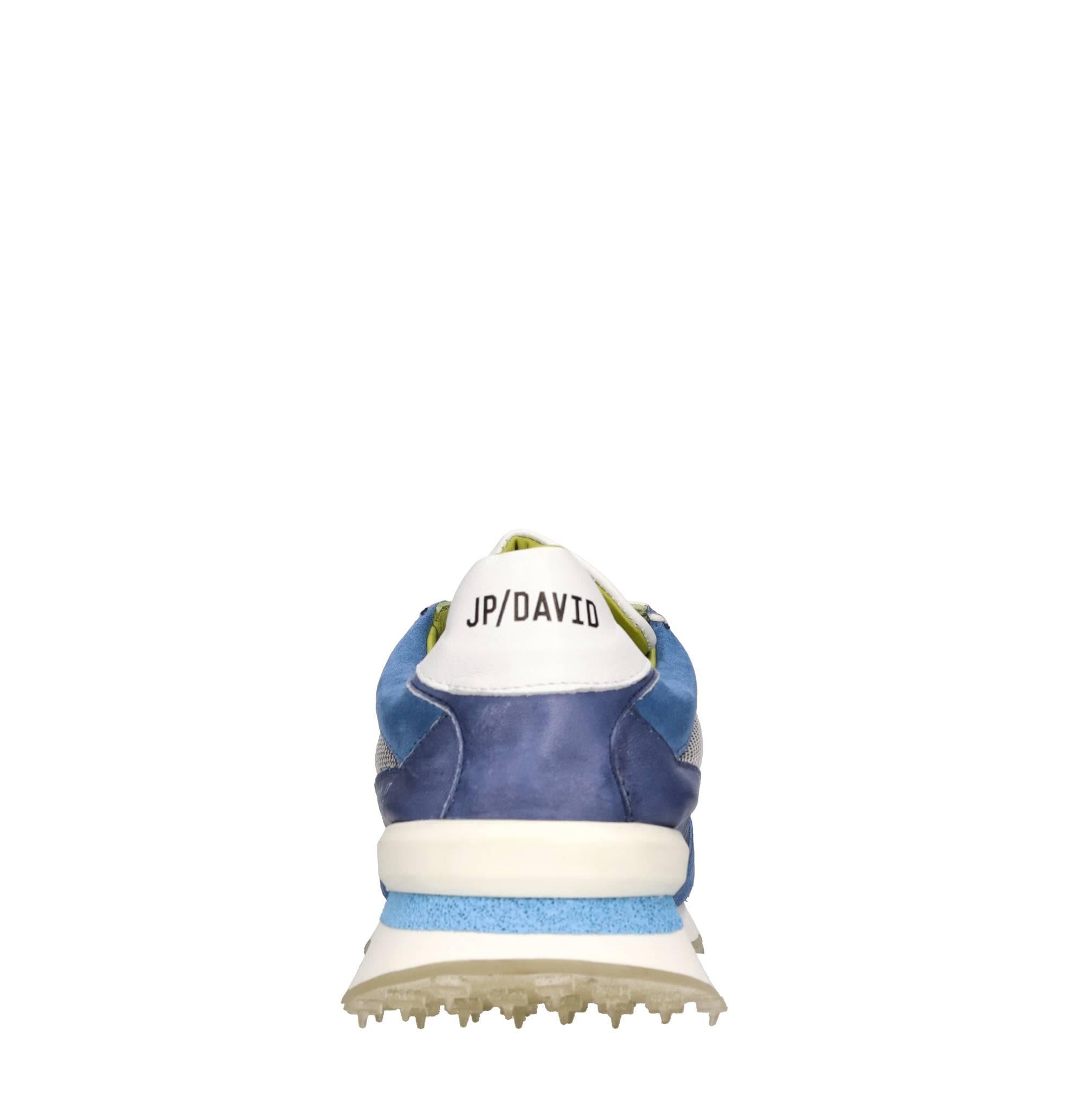 Sneakers in pelle e tessuto 