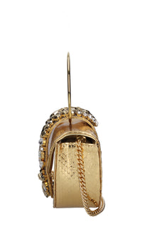Borsa mini brigitte python in pelle 