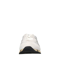 Sneakers in pelle e tessuto 