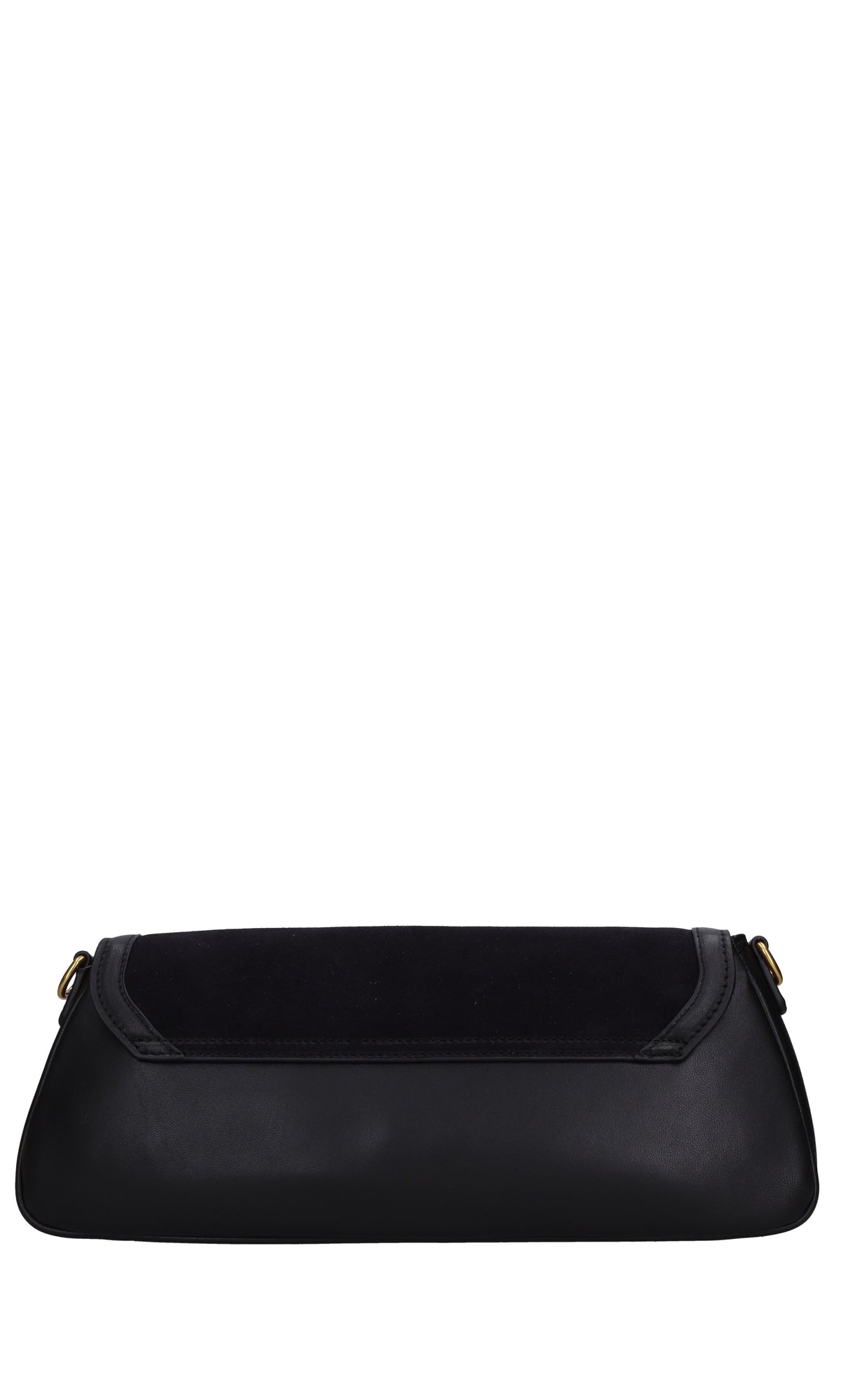 Borsa irregular in pelle e camoscio 