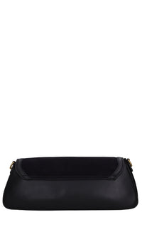 Borsa irregular in pelle e camoscio 