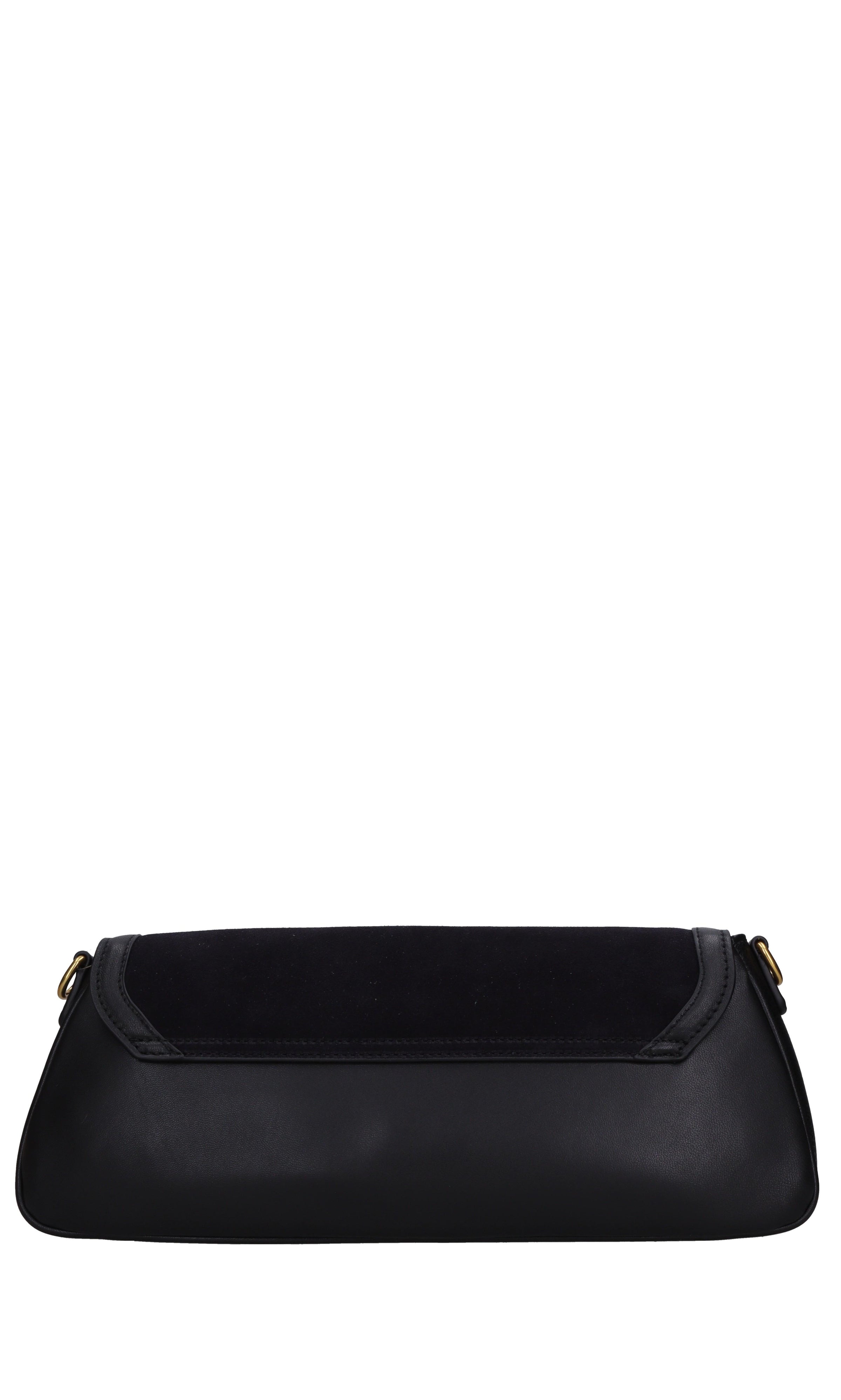 Borsa irregular in pelle e camoscio 