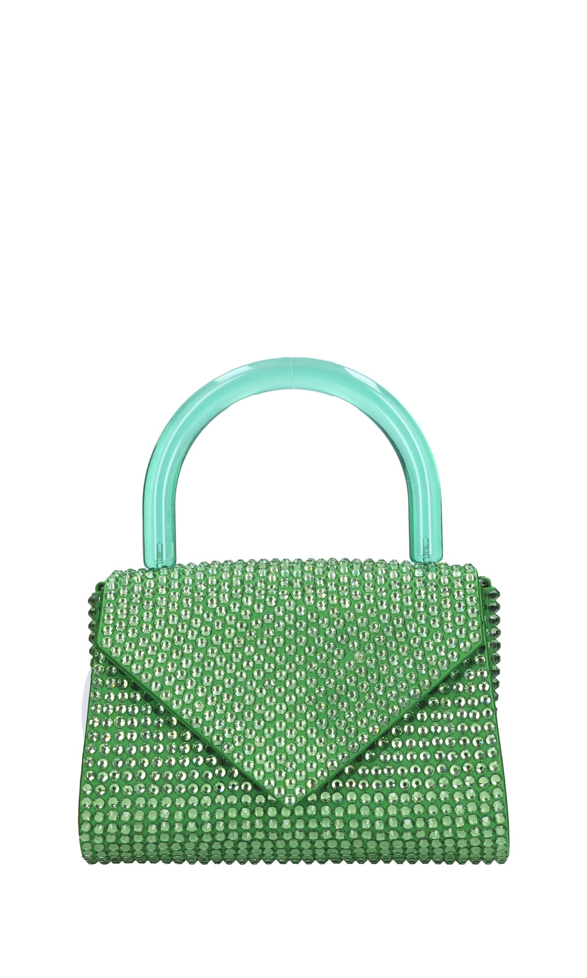 Borsa mini Cookie in raso e strass 