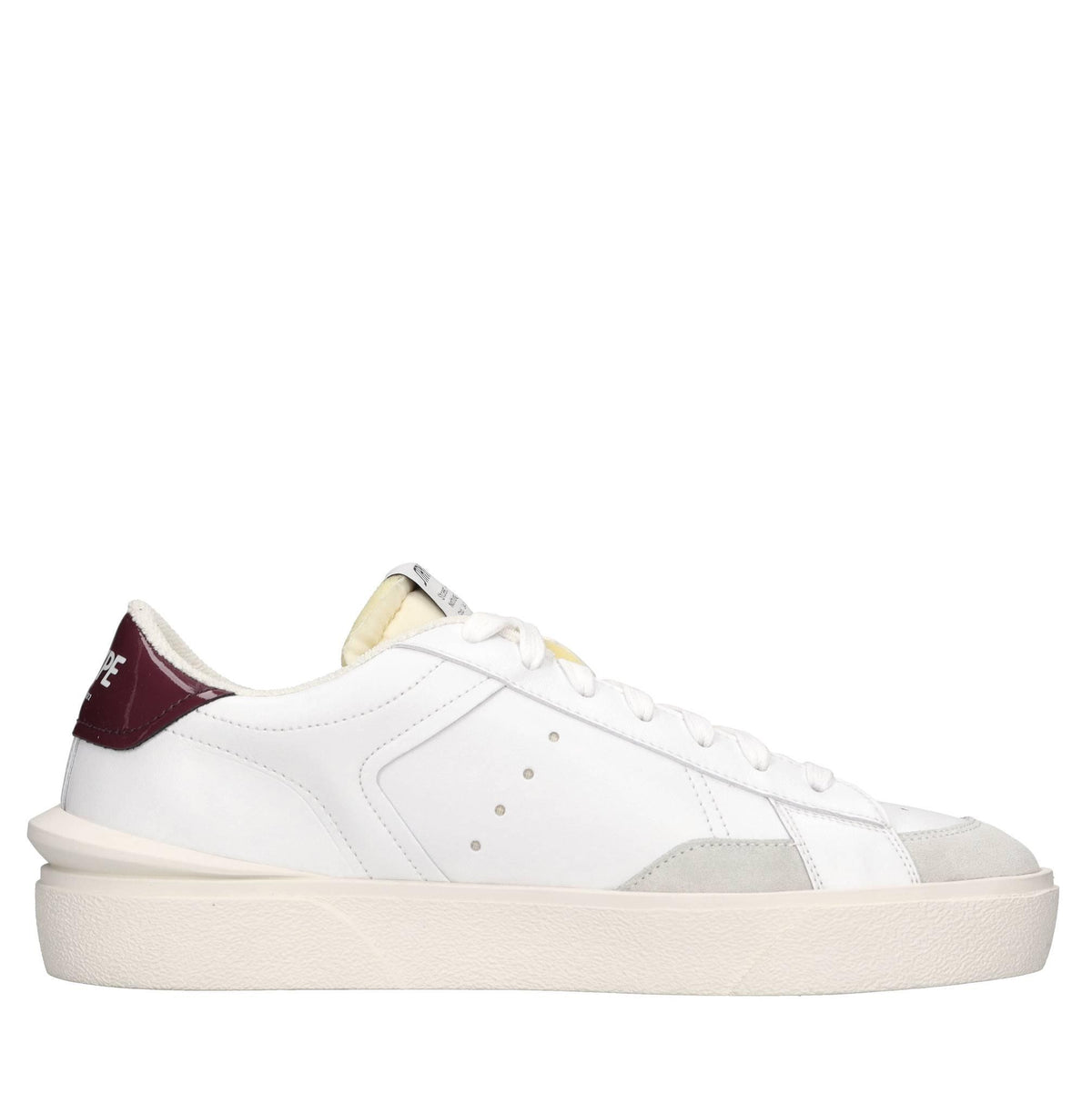 Sneakers in pelle e tessuto 