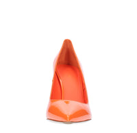 Décolleté in pelle lucida 