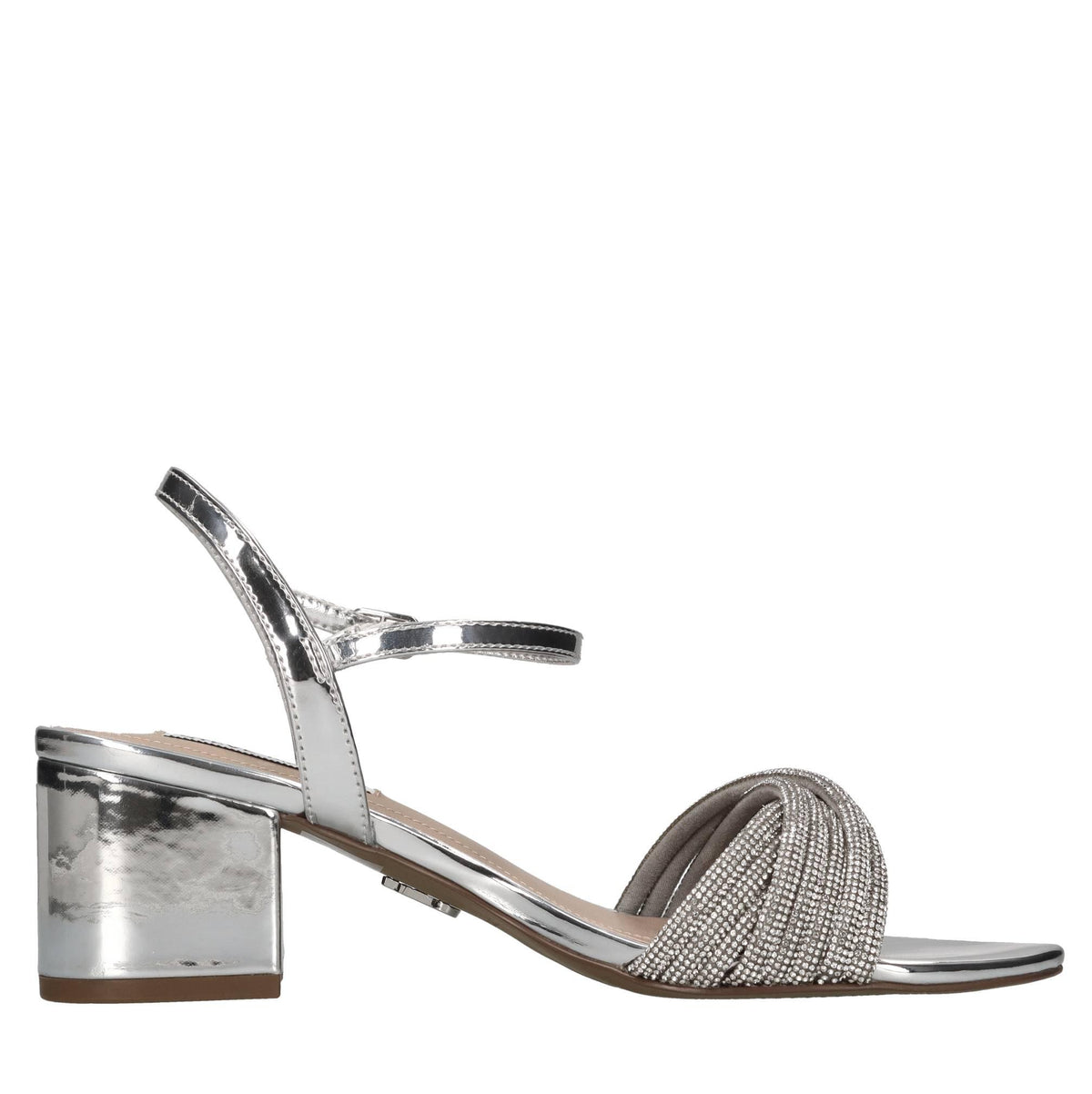 Sandali in ecopelle e strass 