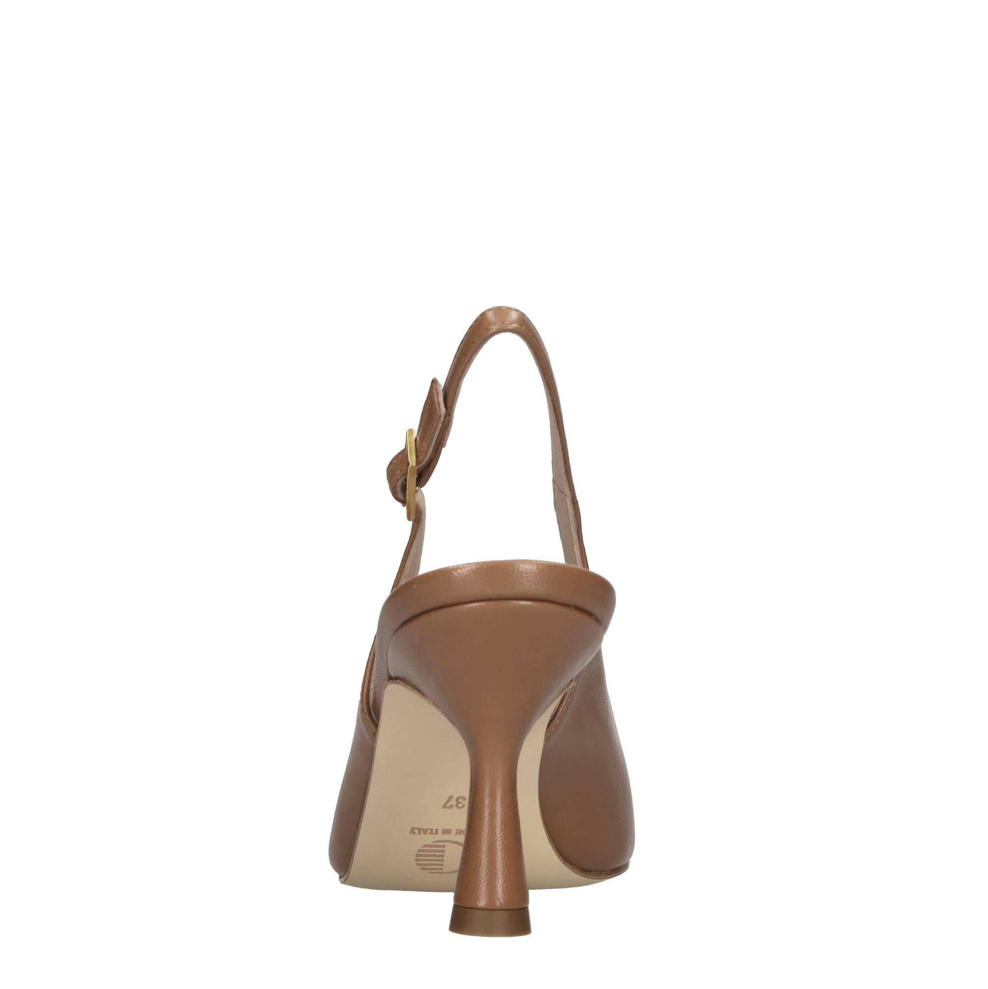 Décolléte slingback in pelle 