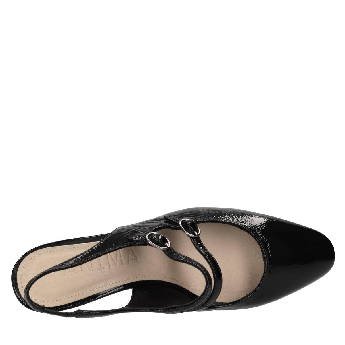 Décolleté slingback in pelle 