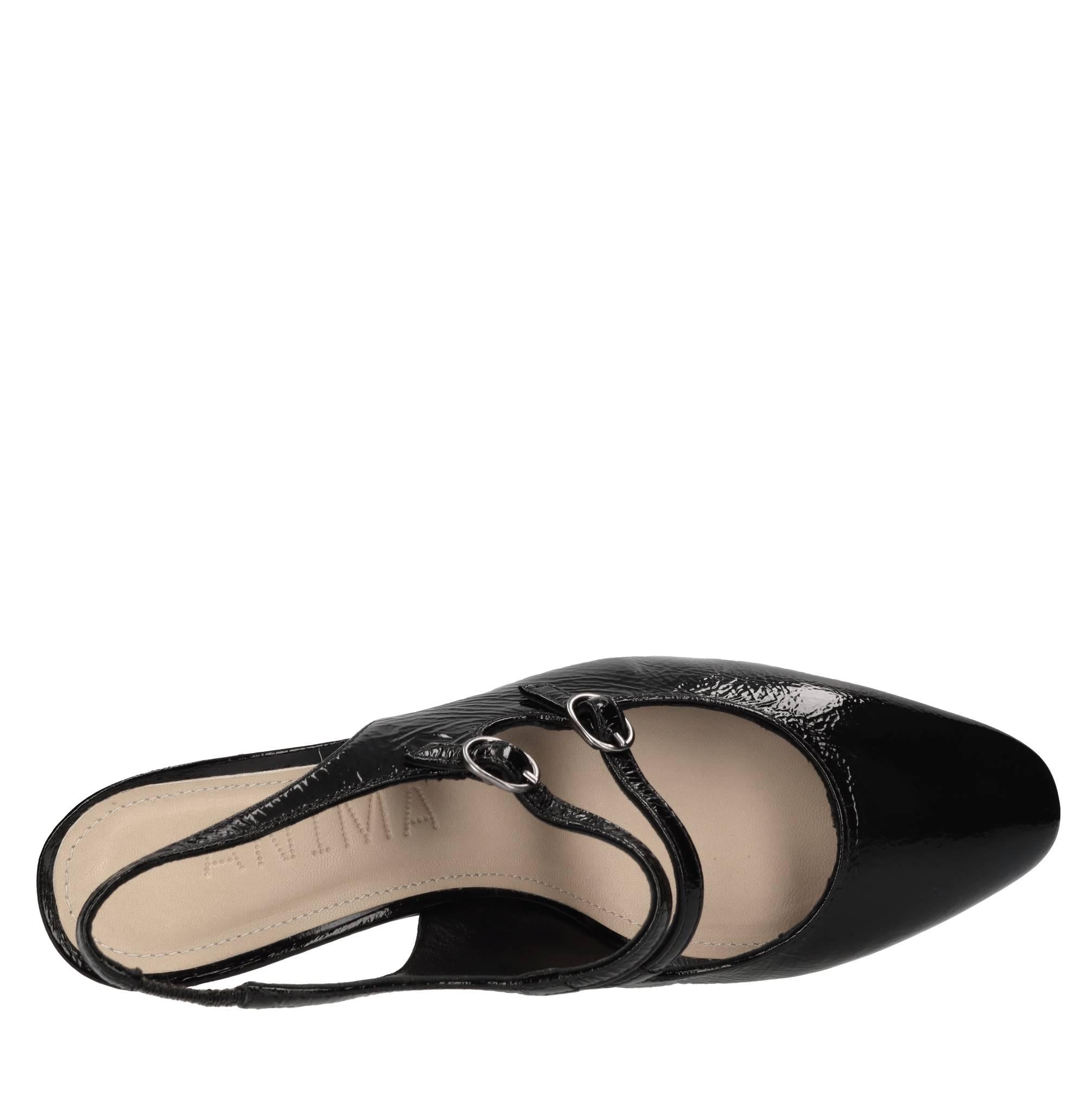 Décolleté slingback in pelle 