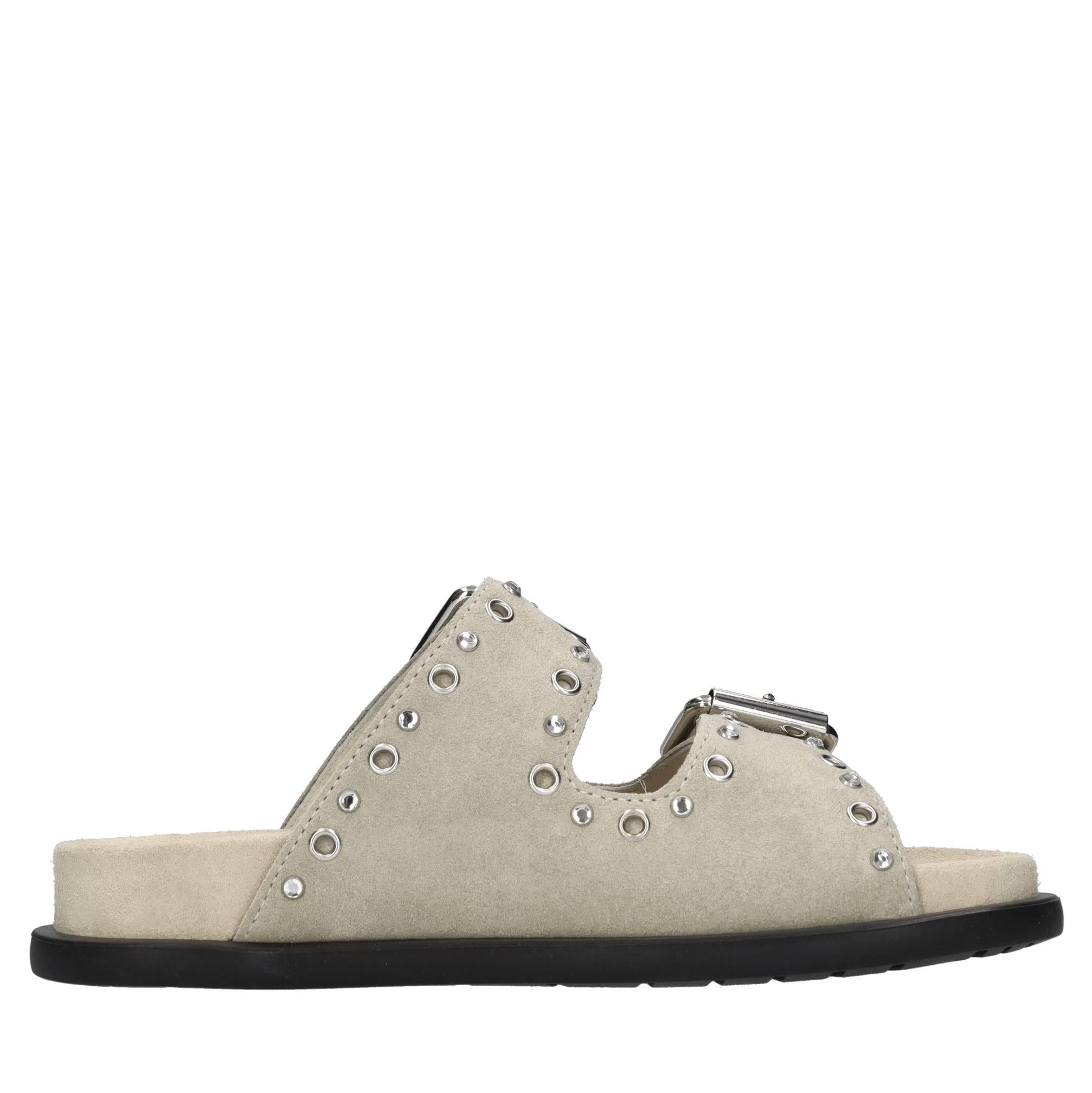 Mules in camoscio e strass 
