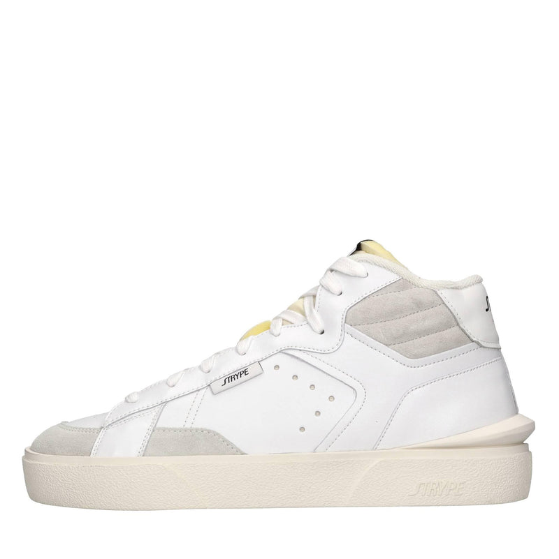 Sneakers in pelle e tessuto 