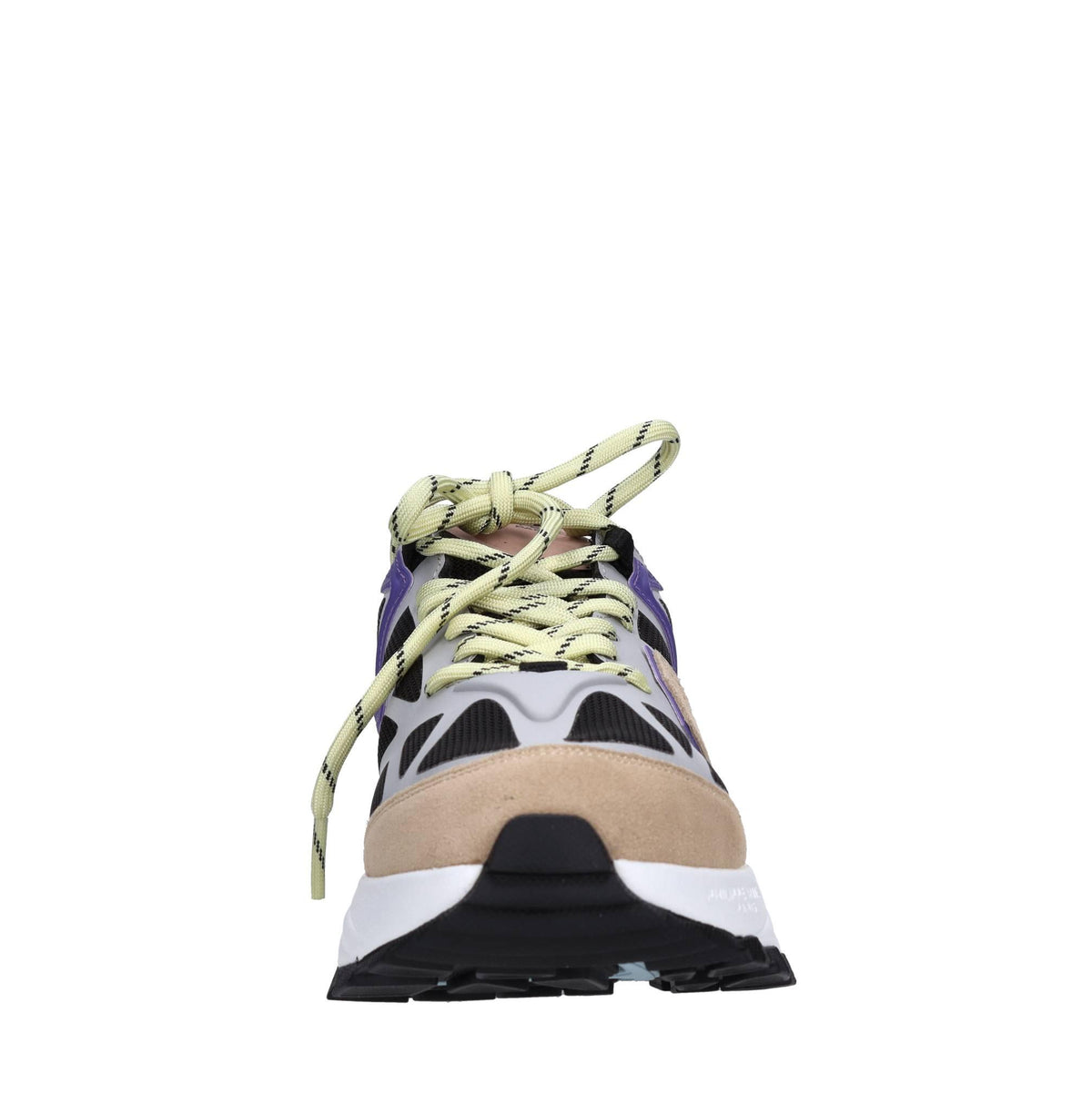 Sneakers in tessuto e camoscio 