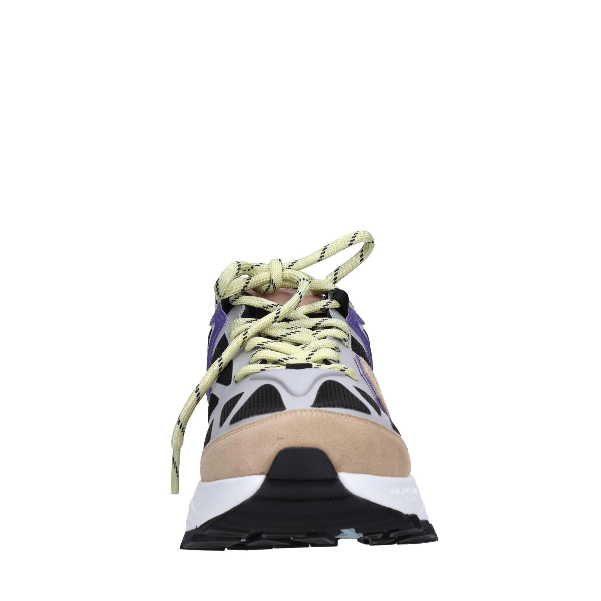 Sneakers in tessuto e camoscio 