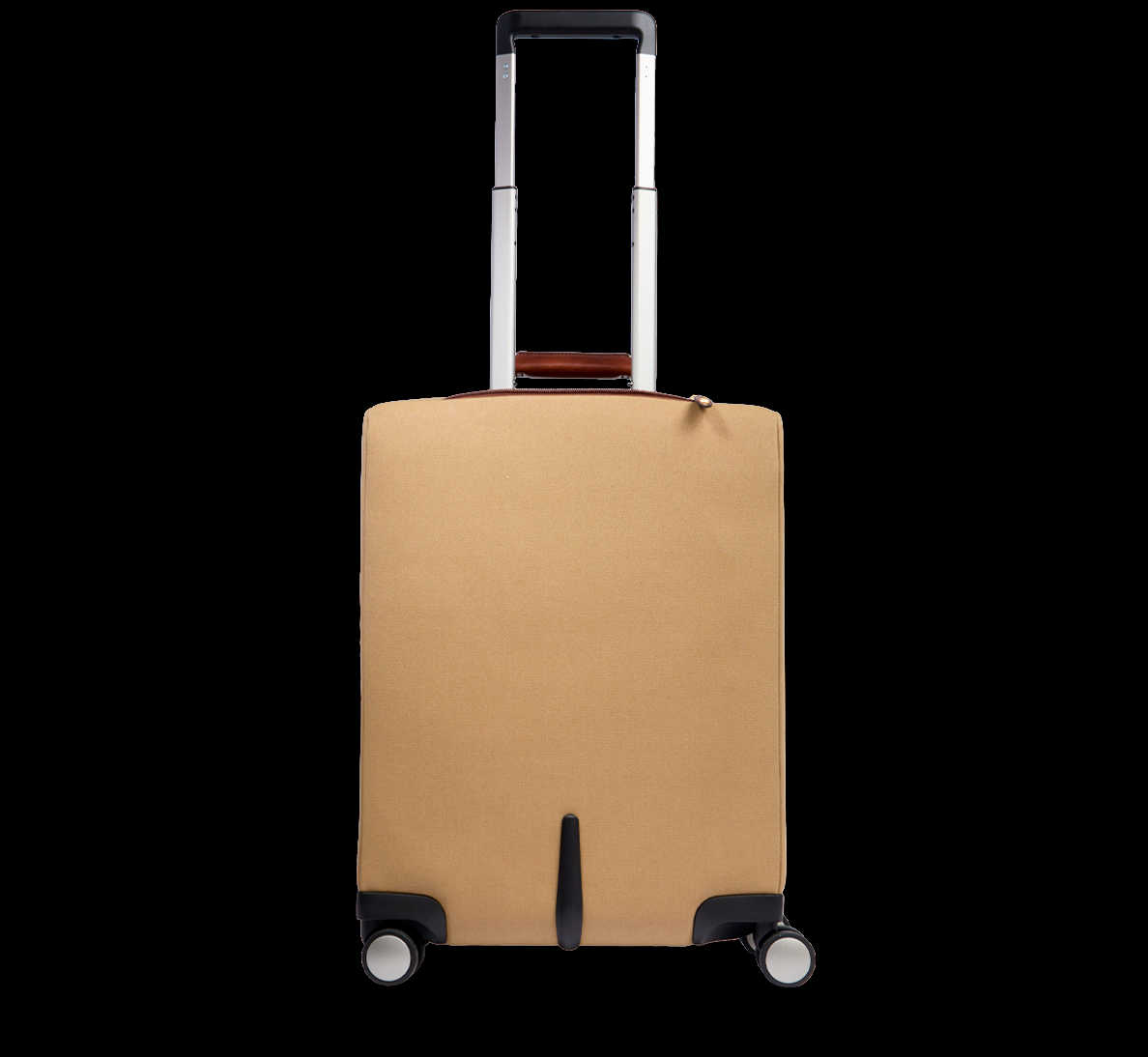 Trolley in pelle e tessuto 