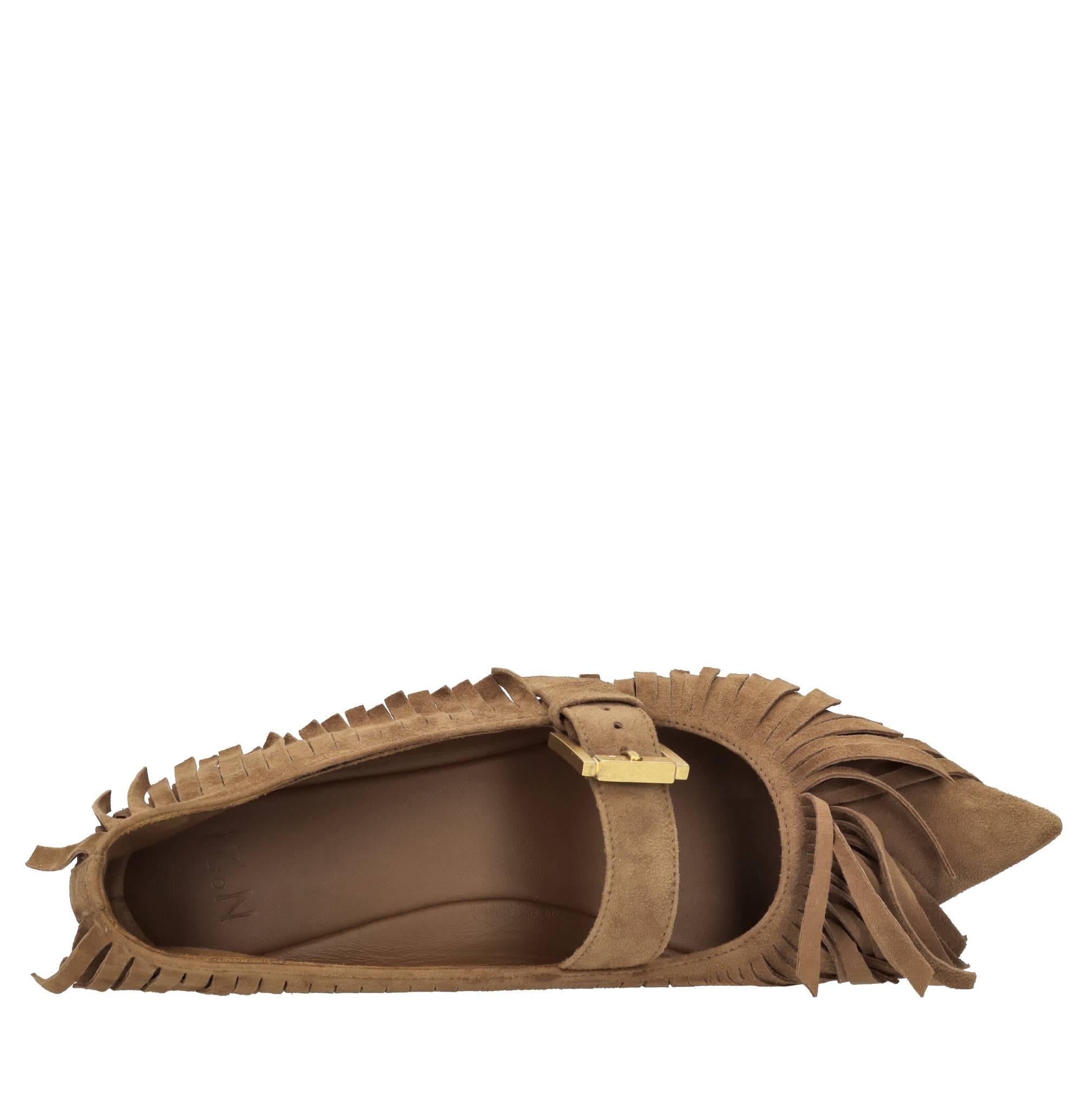 Ballerine in camoscio 