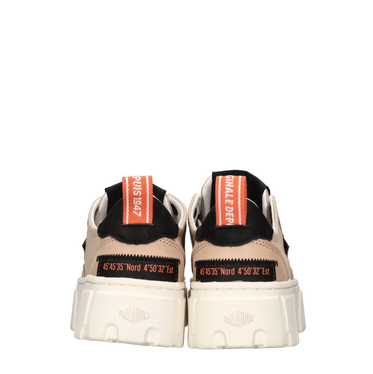 Sneakers in tessuto e pelle 