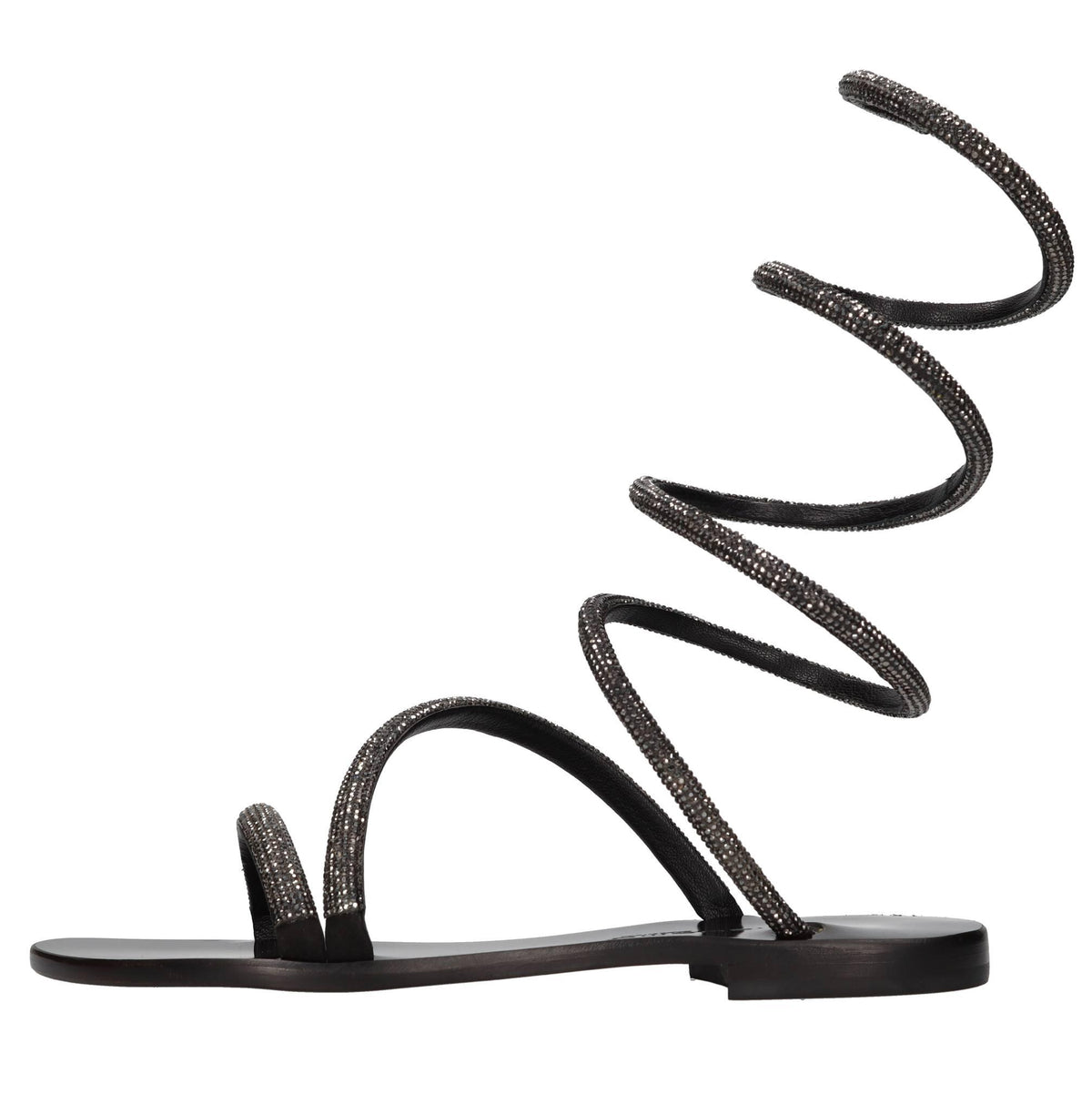 Sandali flat in pelle 