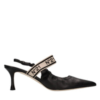 Décolleté slingback in pelle 