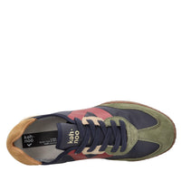 Sneakers in camoscio e tessuto 