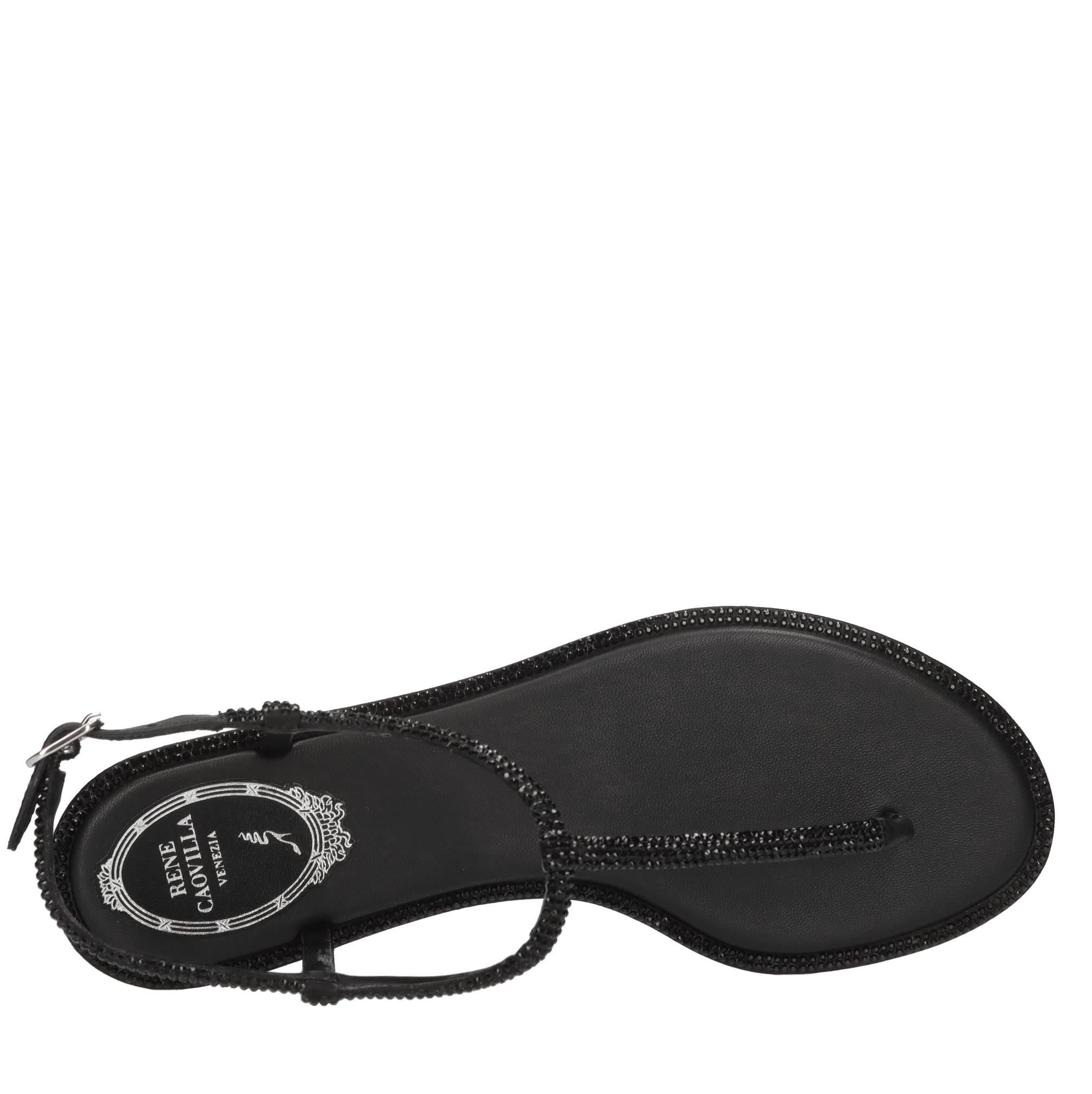 Sandali Diana in pelle e strass 