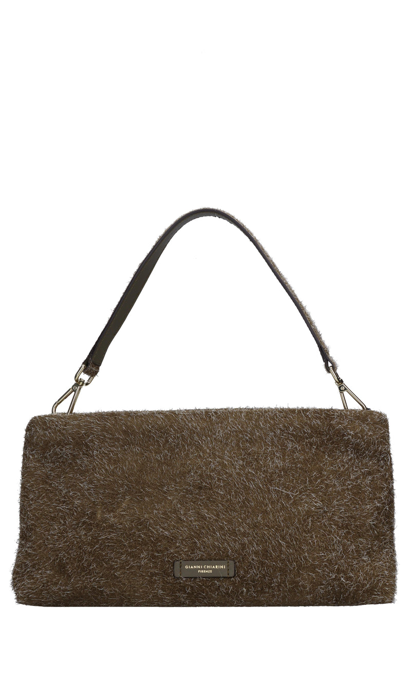 Borsa in camoscio e pelle 