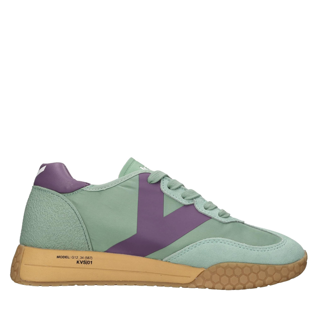 Sneakers in camoscio ecopelle e tessuto 