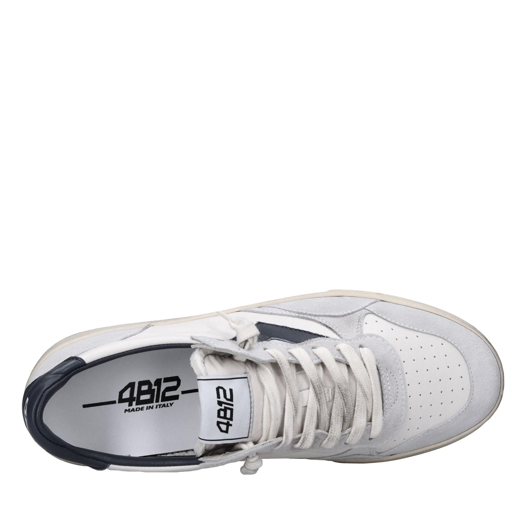 Sneakers in pelle e tessuto 