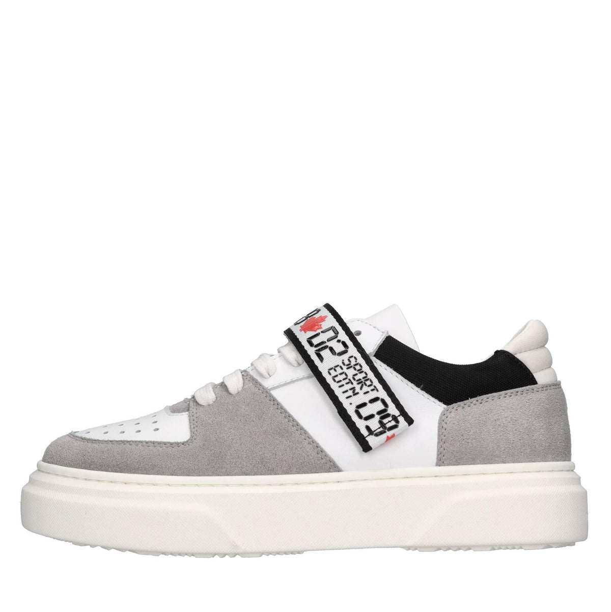 Sneakers in camoscio e tessuto 