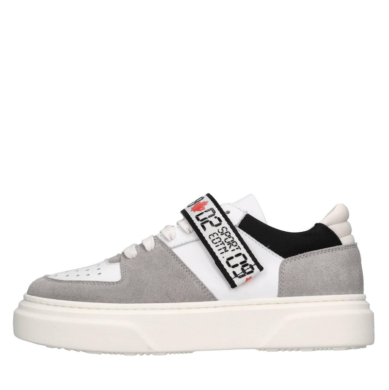 Sneakers in camoscio e tessuto 