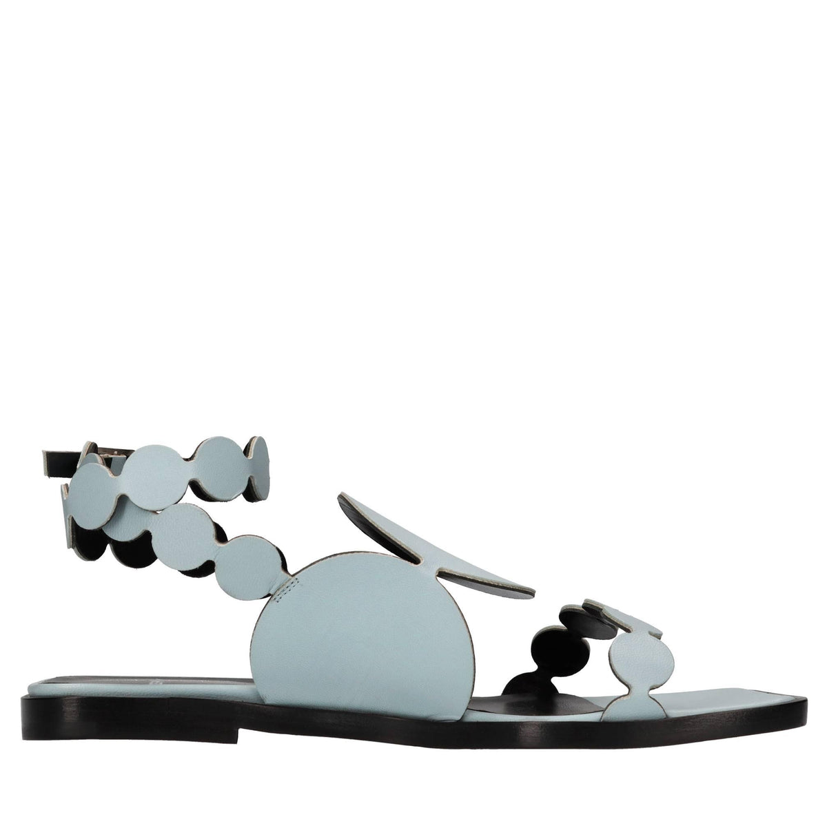 Sandali flat in pelle 