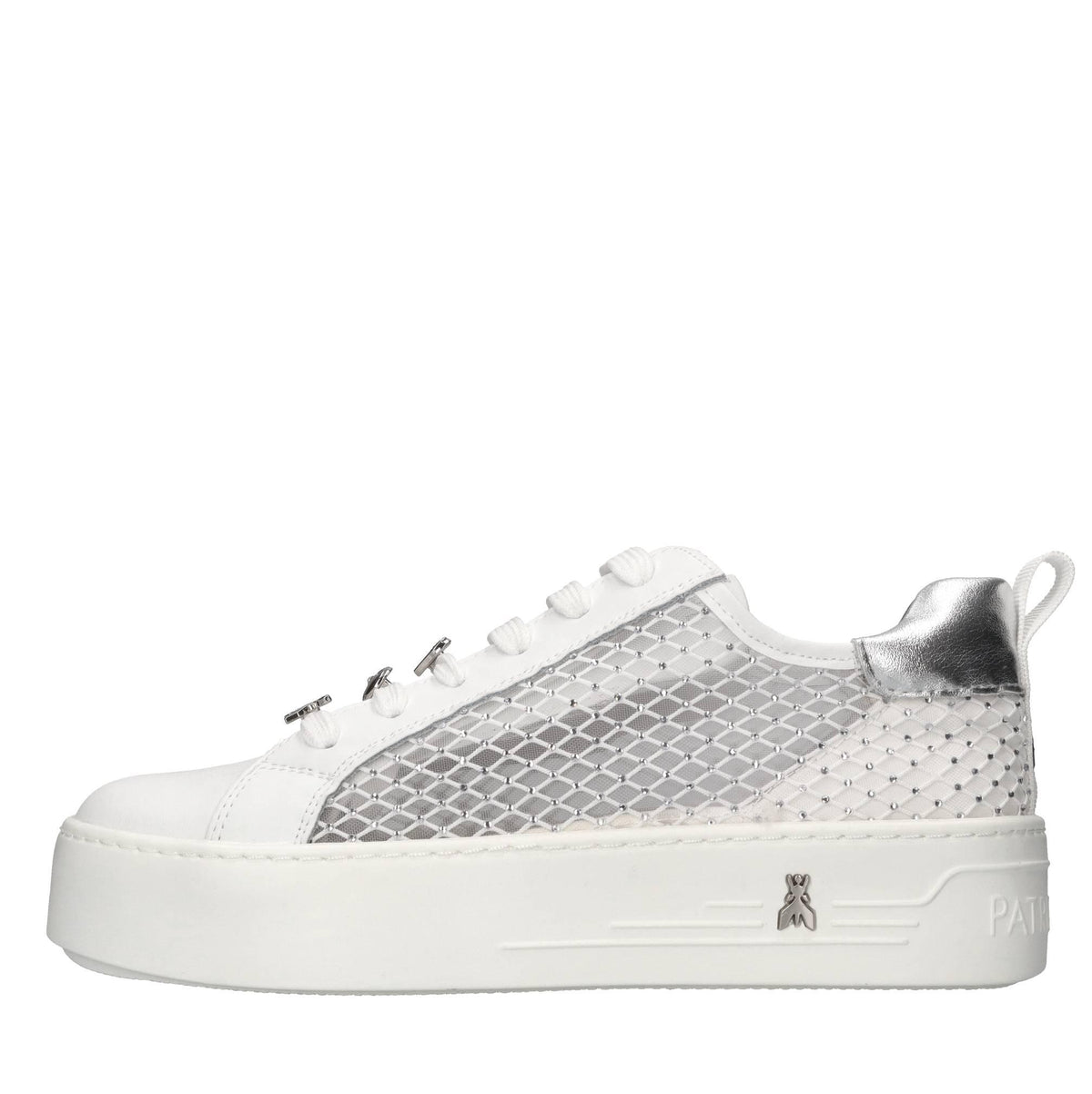 Sneakers in pelle e tessuto 