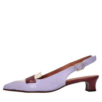 Décolleté slingback in pelle 