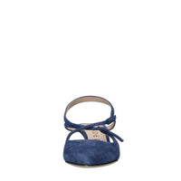 Décolleté slingback in camoscio 