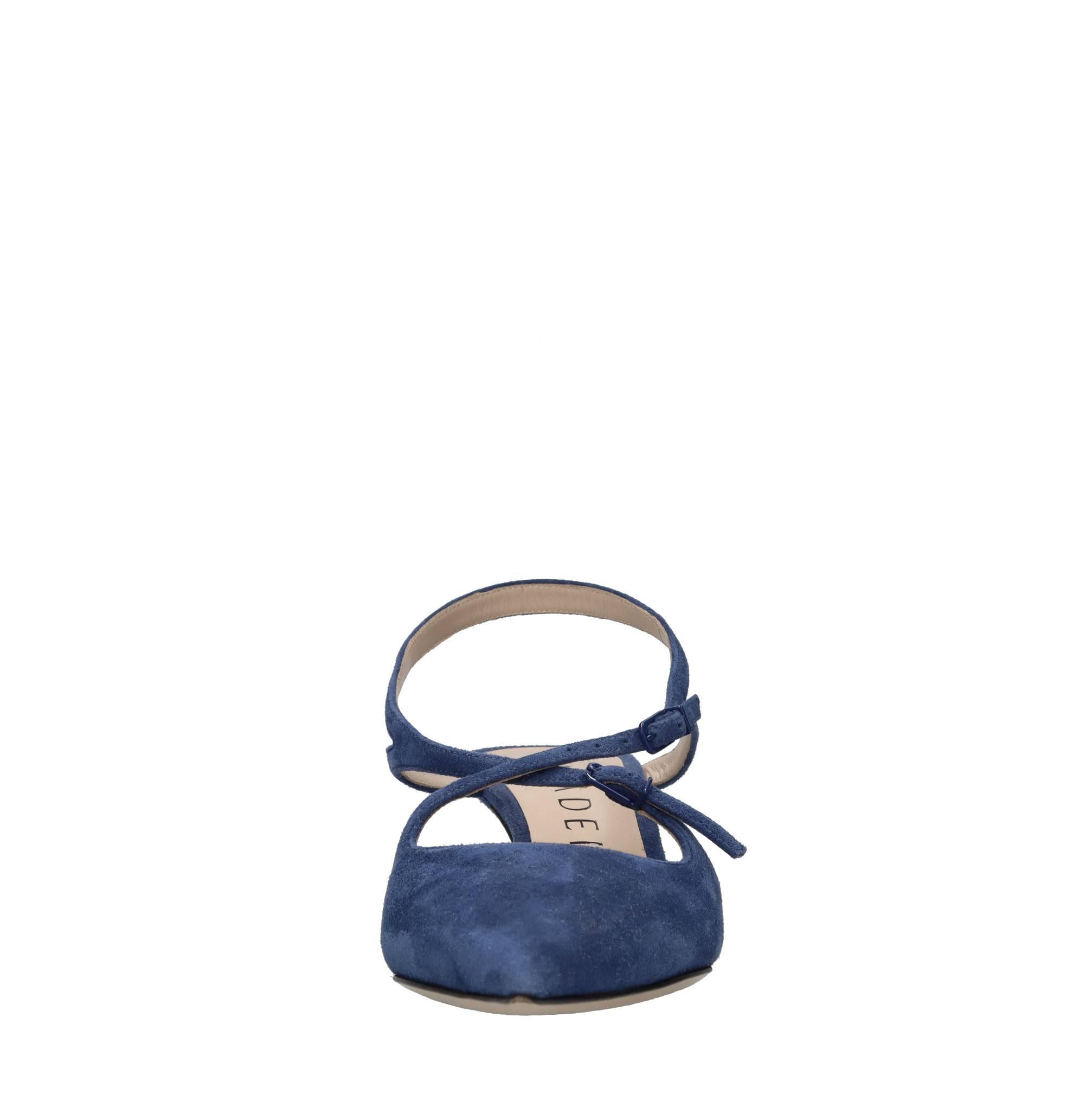 Décolleté slingback in camoscio 