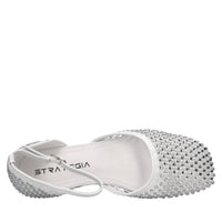 Ballerine Dollie in pelle tessuto e strass 