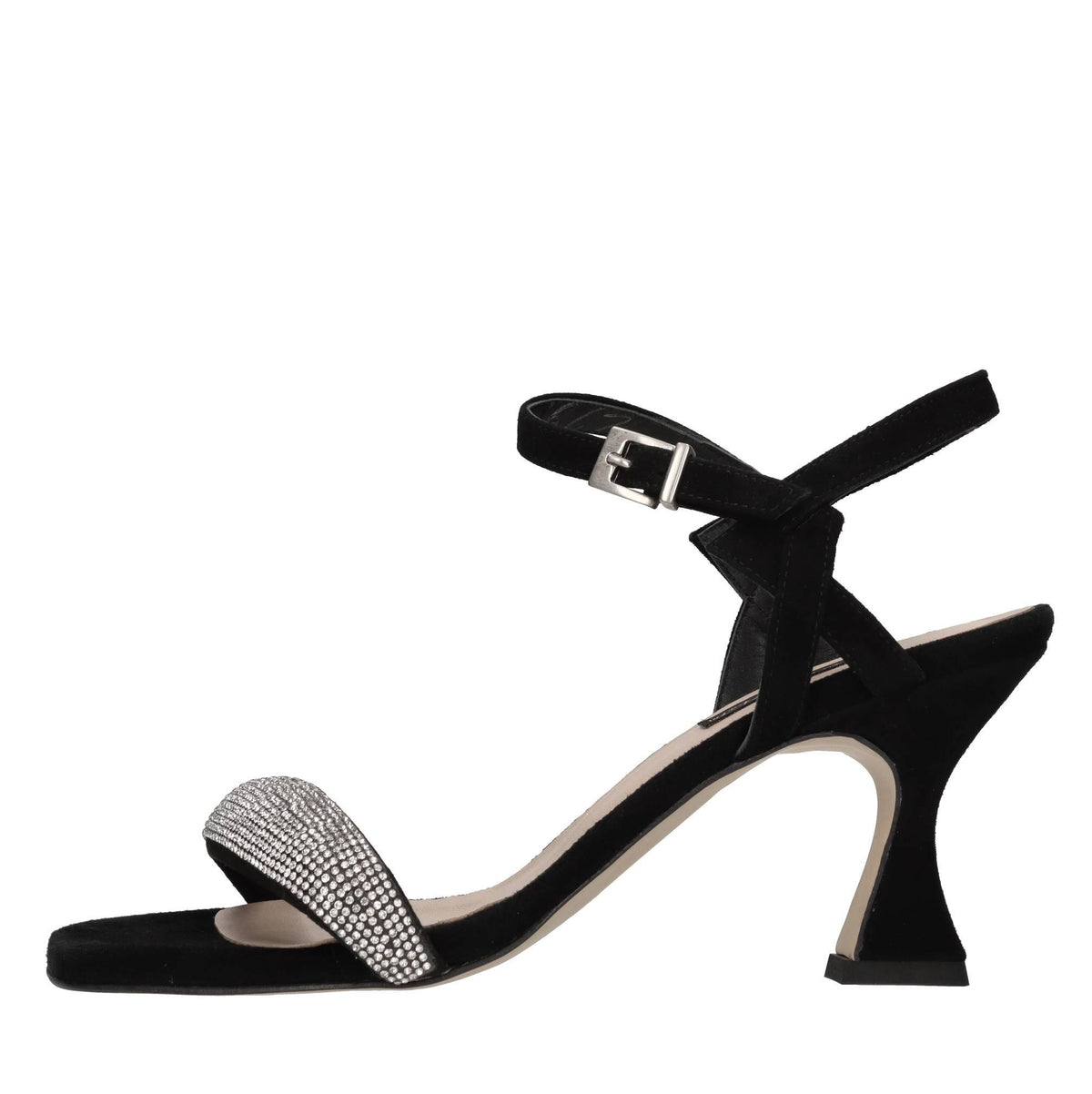 Sandali in camoscio e strass 