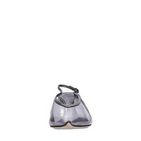 Décolleté slingback in plexi e pelle 