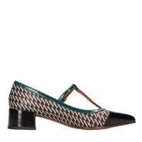 Décolleté modello JENU in pelle con motivo geometrico 