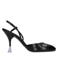 Décolleté slingback in pelle 