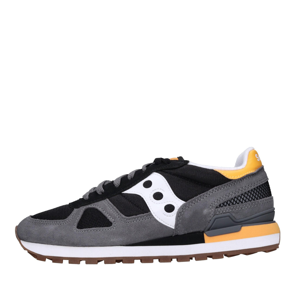 Sneakers in camoscio e tessuto 