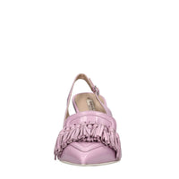 Décolleté slingback in pelle 